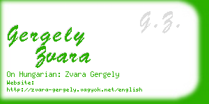 gergely zvara business card